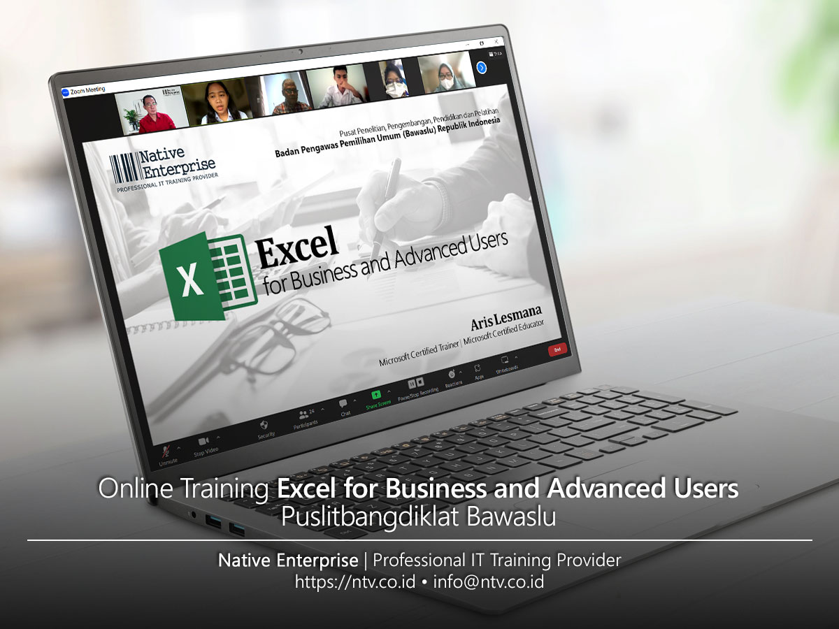 Microsoft Excel for Business and Advanced Users Online Training bersama Puslitbangdiklat Bawaslu