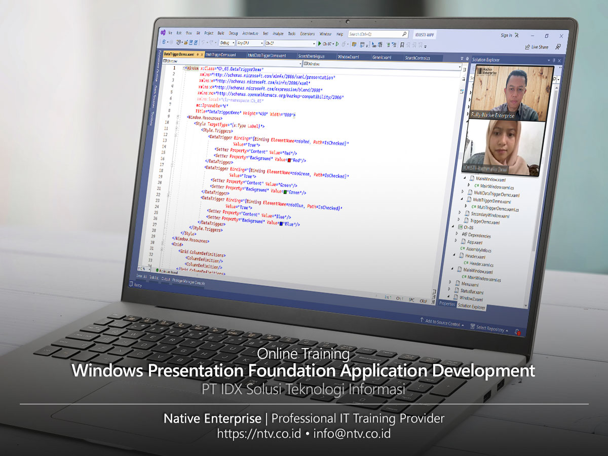 WPF Application Development Online Training bersama PT IDX Solusi Teknologi Informasi