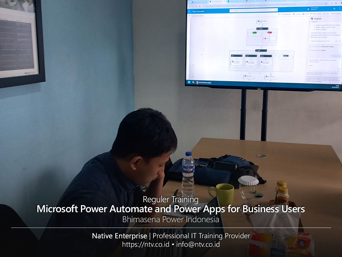 Microsoft Power Automate and Power Apps for Business Users Training bersama Bhimasena Power Indonesia