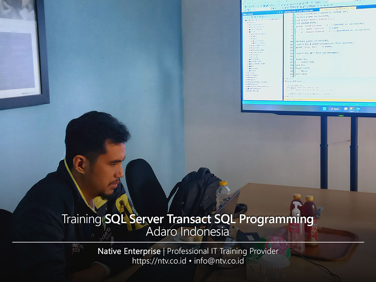 SQL Server Transact SQL Programming Training bersama Adaro Indonesia