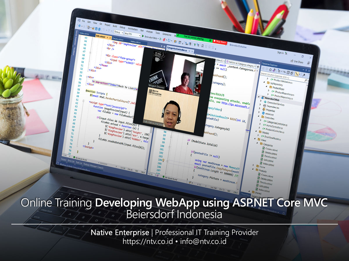 Developing Web Application using ASP.NET Core MVC Online Training bersama Beiersdorf Indonesia
