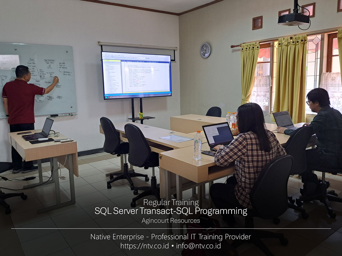 SQL Server Transact SQL Programming Training bersama Agincourt Resources