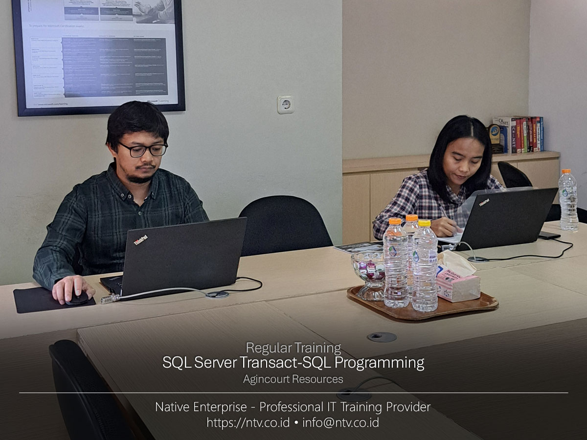 SQL Server Transact SQL Programming Training bersama Agincourt Resources