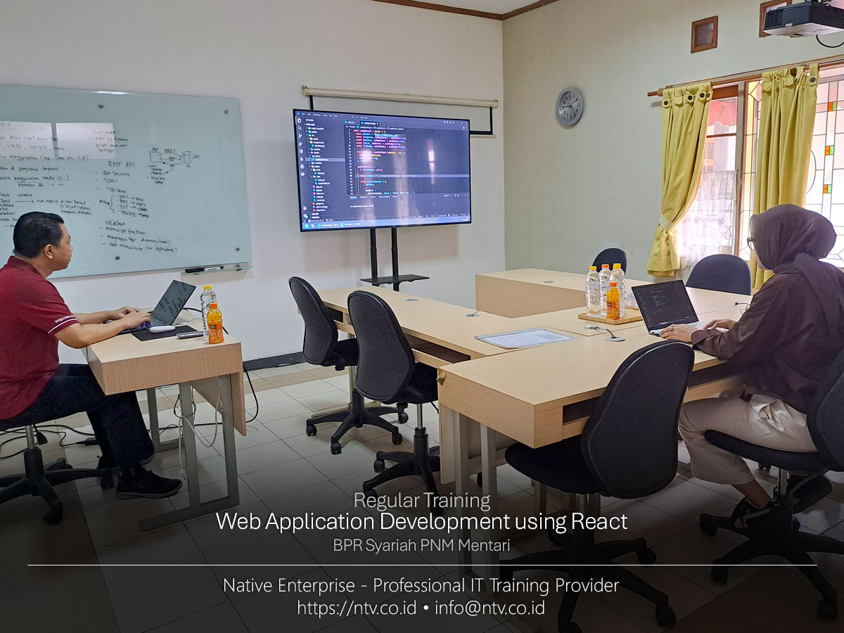 Traiining Web Application Development using React bersama BPR Syariah PNM Mentari