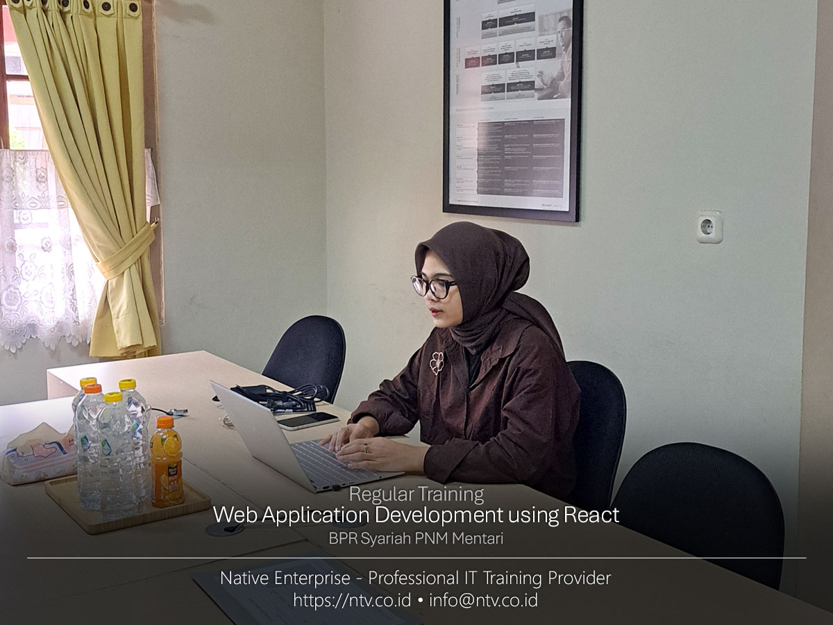 Traiining Web Application Development using React bersama BPR Syariah PNM Mentari